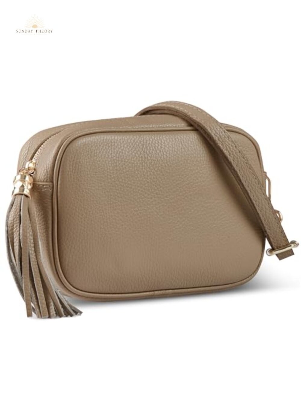 Italian Full-Grain Leather Crossbody Bag Small Purse Camera Bag